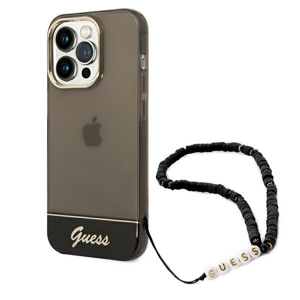 Guess Guhcp14Xhgcohk Iphone 14 Pro Max 6,7 Czarny/Black Hardcase Translucent Pearl Strap