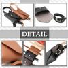 CHROME CRANE Leather Belt Waist with PU Cute BLT041 Women's Bag/Pouch Lining, 2-Way Design, (01.Black)