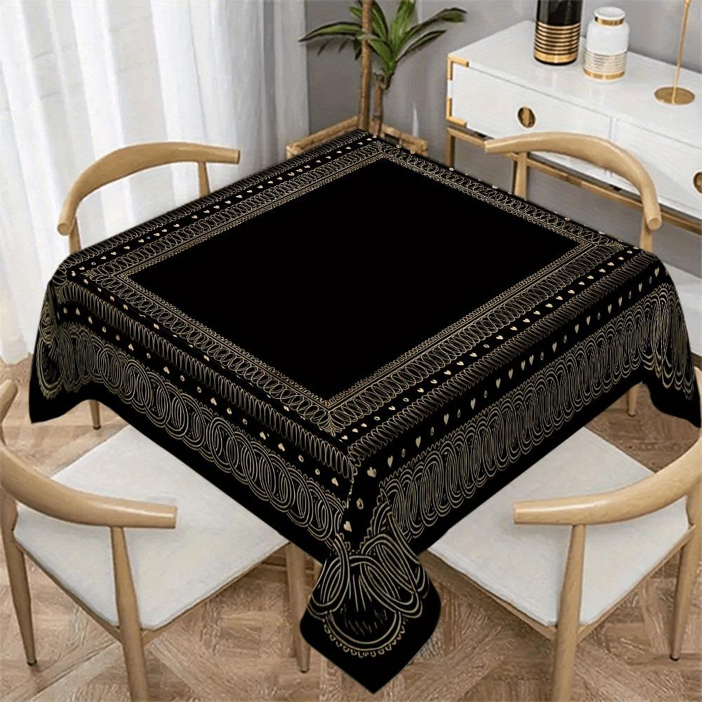 Hergestellt aus hochwertigem Polyester, hat diese Tischdecke eine feine Jacquard-Webung, florale Stickereien und Hohlsaumschnitte.. Es ist hitzebeständig und staubdicht.