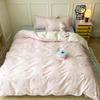 Skin-Friendly Striped Cotton Bedding Set - Fresh Style, 100% Pure Cotton, A-Class Quality, Four-Piece Set for Spring/Summer