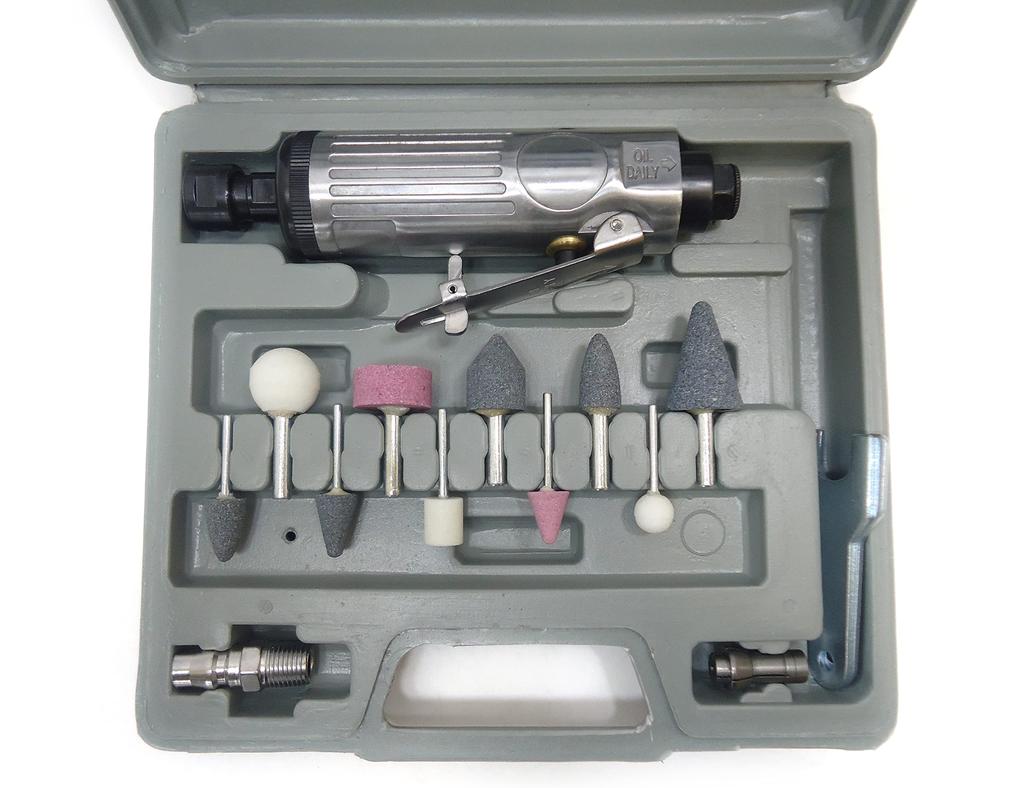 Mini Air Grinder Set, Air Grinder Kit with Collet and Grinding Stone, Compatible with 3mm and 6mm Shanks