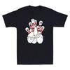 Cartoon Bowling Scared Bowling Pins Meme Funny Sport Bowler Gift Men's T-Shirt
