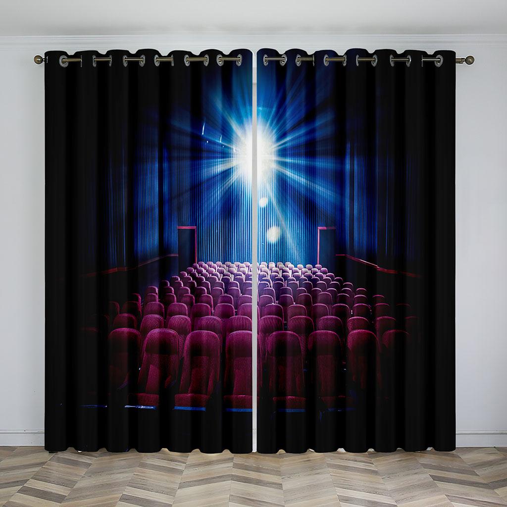 Modern Graffiti Art Basketball Football Theme Rod Pocket Window Curtain for Bedroom Living Room