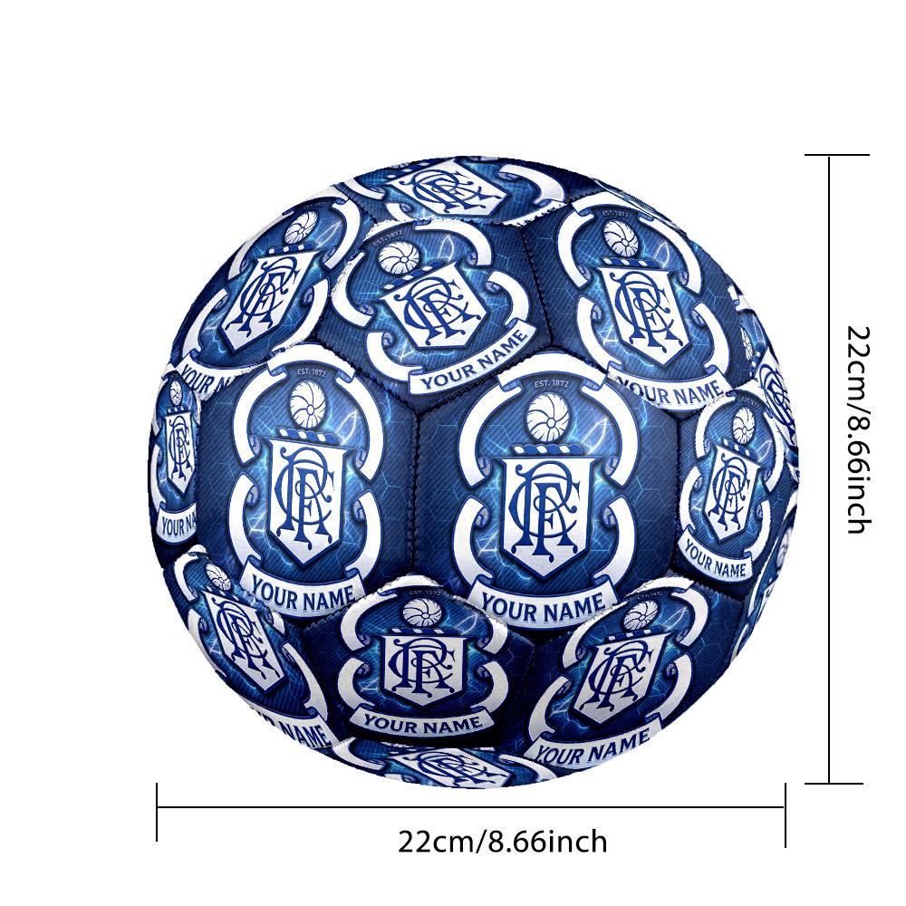 Personalized Size 5 Football Rangers FC Pattern Outdoor Game Sports Ball Gift