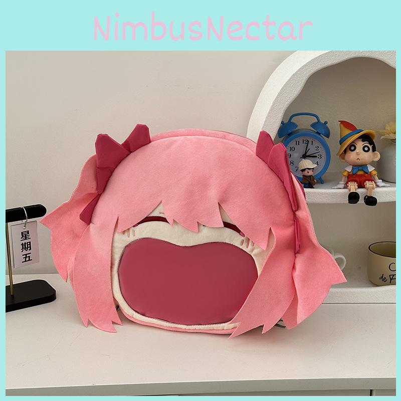 Puella Madoka Magi Magica Cosplay Bags Backpack Splicing Design School Storage
