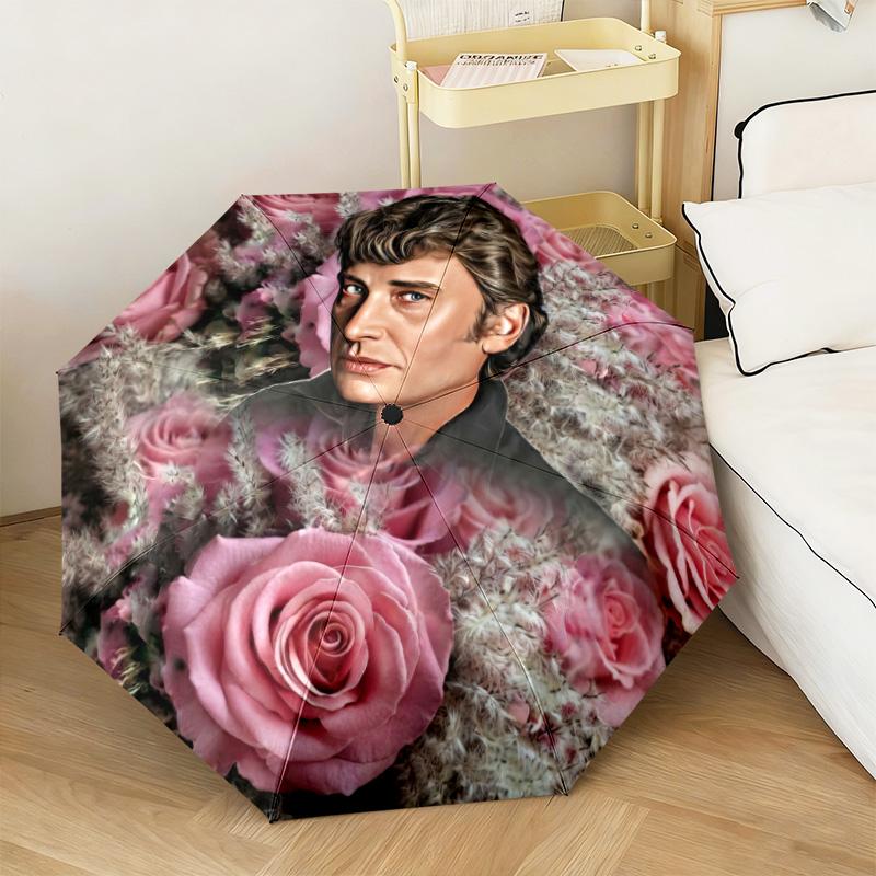 French legendary rock singer and actor Johnny Hallyday umbrella is suitable for all seasons, including home travel and outdoor activities Y9