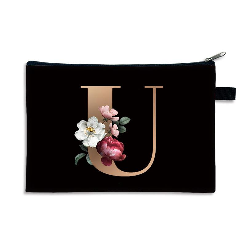 Kreativní potisk písmen malá taštička na drobné polyester zip malá taška multifunkční úložný prostor příruční peněženka
