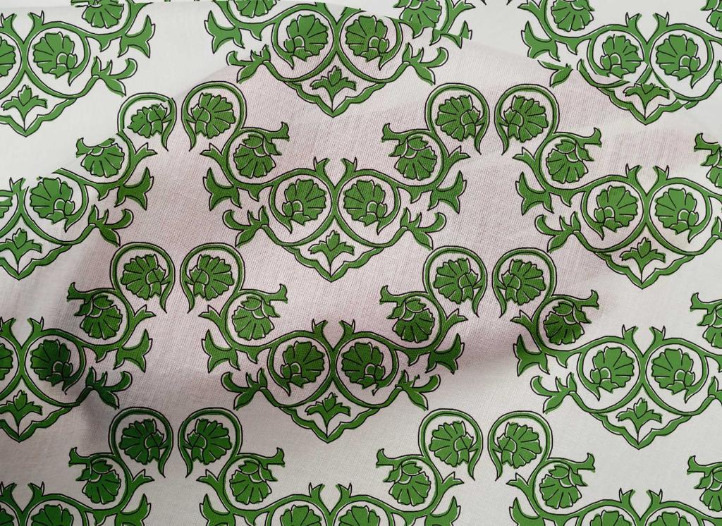 oneOone Cotton Cambric Forest Green Fabric Block Sewing Material Print Fabric By The Yard 42 Inch