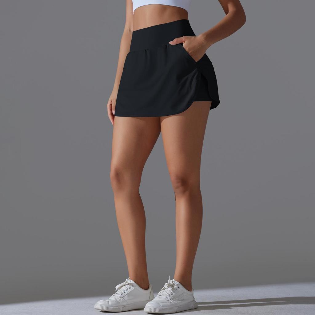 Women's Quick-Dry Anti-Exposure Skort for Tennis, Badminton, and Yoga - High Waist Summer Activewear.
