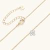 Silvere Glam New design four-leaf clover moissanite necklace, a versatile collarbone chain, S925 sterling silver pendant