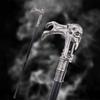 Ghost Skull Head Vycházková hůl Dekorativní Vampire Cospaly Vintage Party Módní vycházková hůl Halloween Crosier 93cm