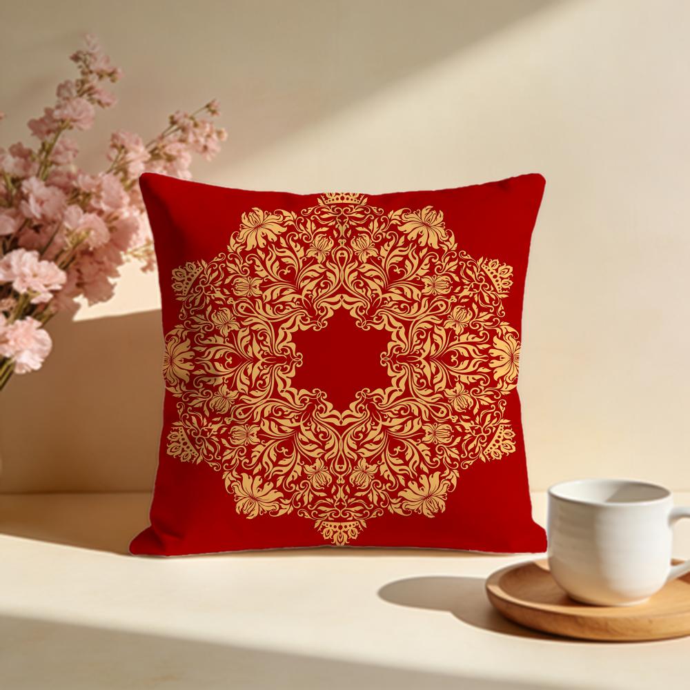 OldWorld European Retro Motif Cushion Cover Soft Pillow Cases for Home Bedroom Living Room Sofa