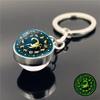 Luminous Zodiac Keychain: Dvanáct souhvězdí s přívěsky ve znamení Býka a Vodnáře