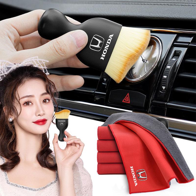 Car Interior Cleaning Soft Brush Car Wash Towel Microfiber Cleaning Rag Cloth for Honda Odyssey Spirior CRV CRX CRZ Civic XR-V HR-V Brv City Accord