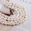 1String, Fashion Women's Natural Freshwater Pearls, 7×10-8×12mm, Nucleated Pearl Beads for DIY Necklaces, Bracelets Accessories, Jewelry Making 36cm
