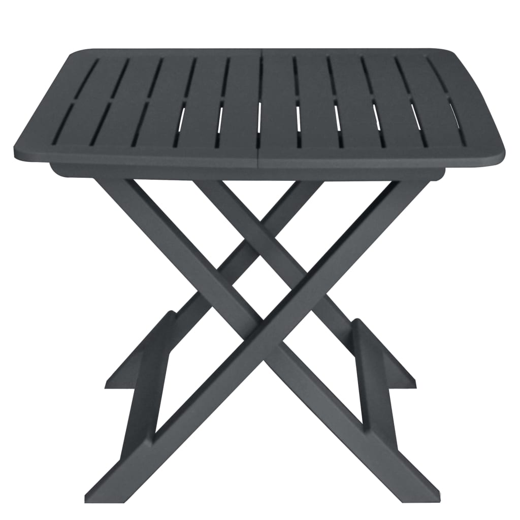 3 Piece Foldable Bistro Set Anthracite Grey