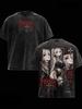 Moda Harajuku T-shirt Frieren Anime Stampata Vintage Lavata T-shirt Uomo Donna Abbigliamento Estivo Casual Cotone Largo T-shirt Abbigliamento