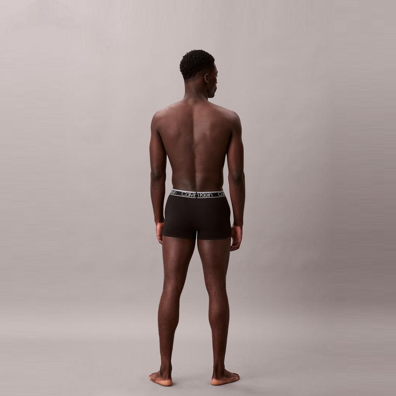 Calvin Klein Jacquard Waistband Cotton Stretch Anti-Chafing Boxer Briefs 3-Pack Men Underwear Black NP2312O-UB1