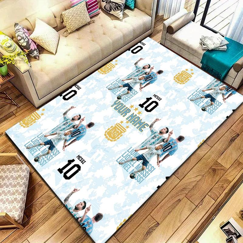 Messi Custom Name Carpet Rug For Living Room Bedroom Home Sofa Decoration Kids Play Nonslip Floor Mat