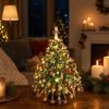 Handmade DIY Beaded Christmas Tree Kit with Light Up Colorful Halloween Tree Making Kit Sparkling Crystal Bead
