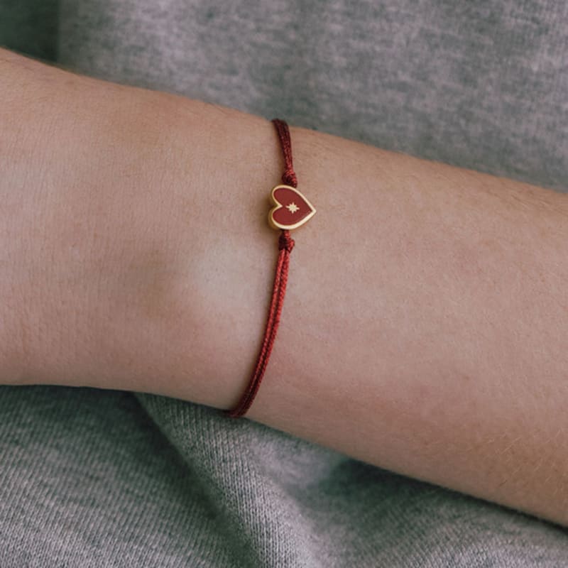 

by hyeres Heart spade enamel string bracelet (Red) BH6B36642YB210 ONE