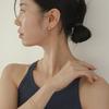 [ Modernlike / Headquarters genuine product ] 14K gold-filled silver semi-circular one-touch earrings