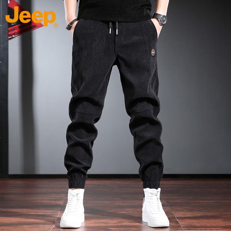 JEEP Men's Loose Fit Corduroy Jogger Pants