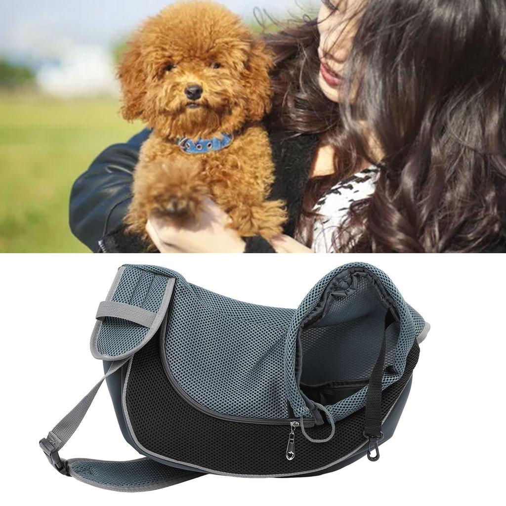 Pet Sling Breathable Mesh Portable Single Shoulder Bag Dog Carrier Sling for Outdoor Travel