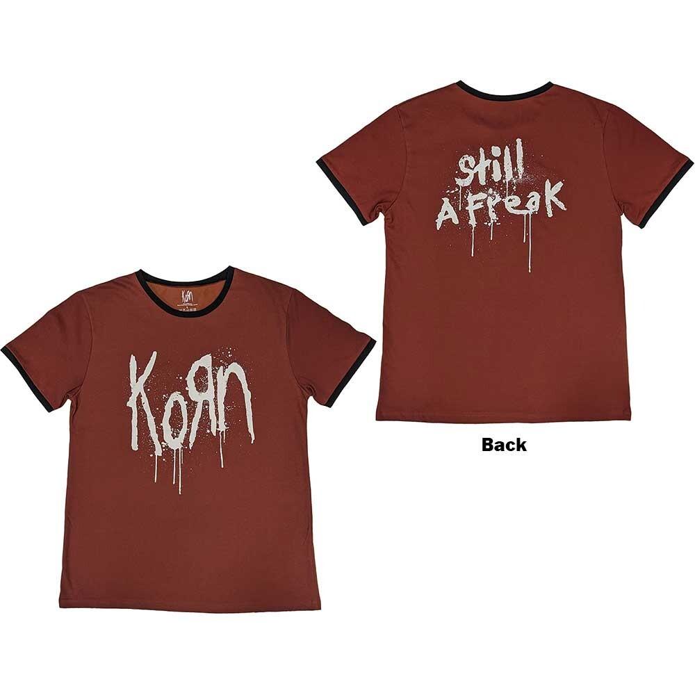 Korn  Still A Freak  Красная футболка с контрастными рукавами - НОВАЯ ОФИЦИАЛЬНАЯ Унисекс Футболка XL