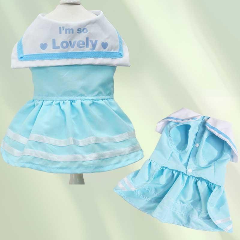 Summer clothes new pet navy collar clothes pet dog dog cat dress breathable comfortable factory