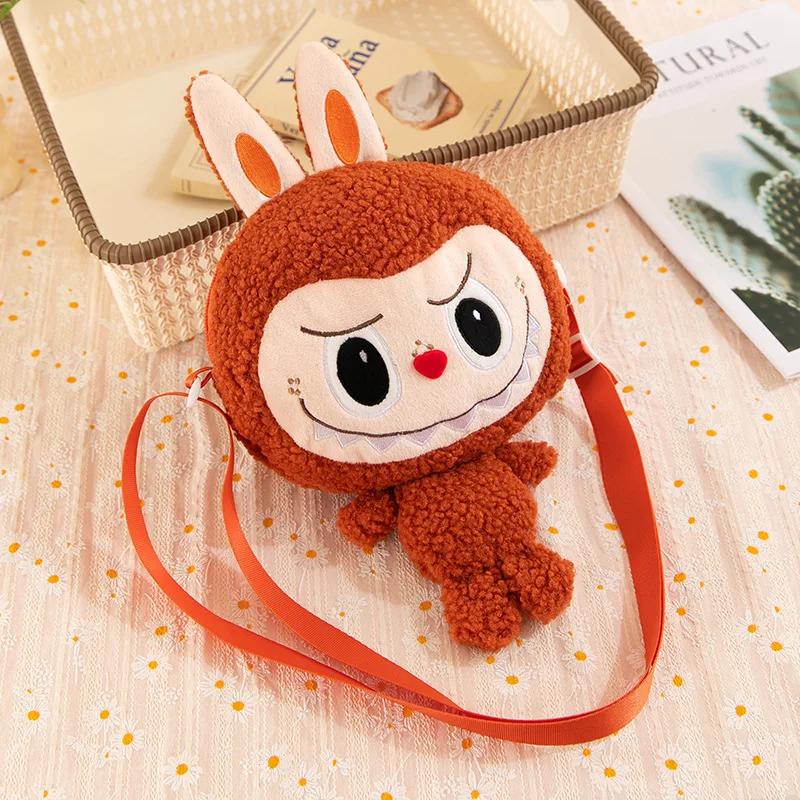 30cm Labubu Shoulder Cartoon Cute Doll Backpack Toy Play Crossbody Pouch Monster Outdoor Travel Bag Christmas Gift