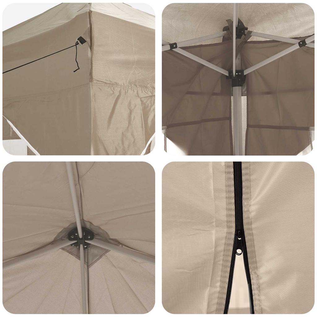 Pop Up Party Tent 290 X 290 X 245 Cm Cream