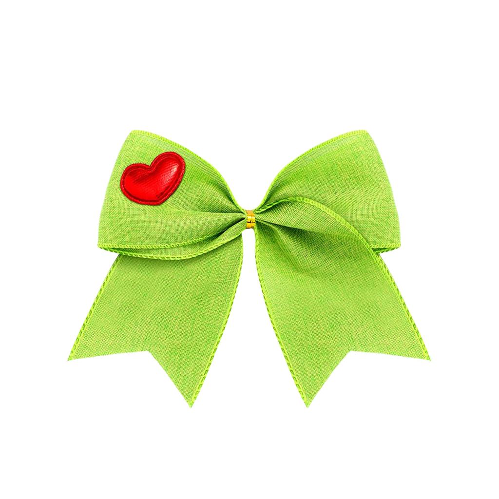 Christmas Bow 12-Piece Green Red 6 Inch Plush Style Festive Christmas Tree Wreath Home Party Decor Gift Accessory