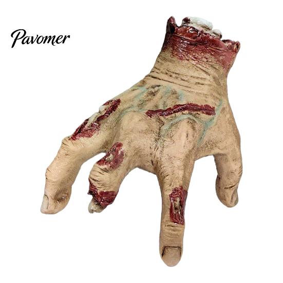 Walking Zombie Decorations Halloween Crawling Hand Prop, Sound Activated Moving for Haunted House, Spooky Party Decor, Interactive Prank Gift