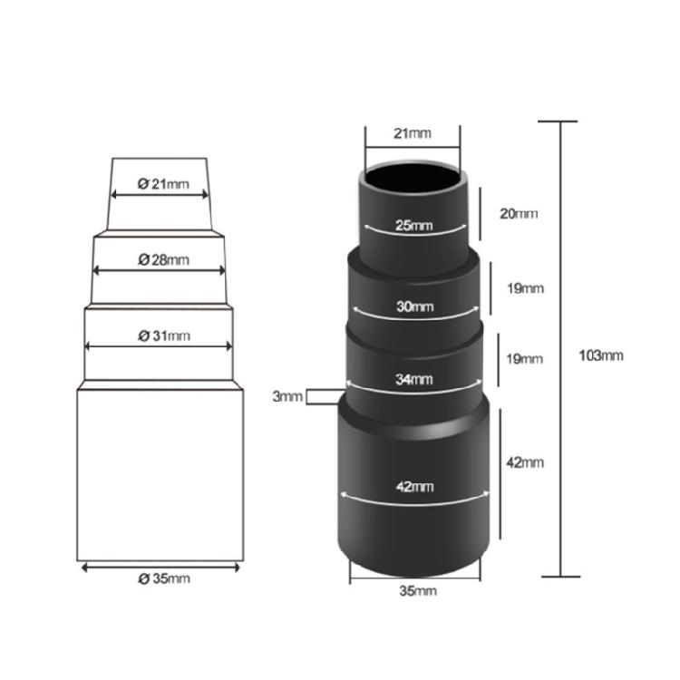 Vacuum Cleaner Adapter Attachment 4 Layer Connector Universal Size Improved Area Coverage Wear Resistant