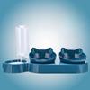 3 in 1 Elevated Cat Bowl Set Non Spill Dog Food Water Feeder Plastic Pet Supplies MIT