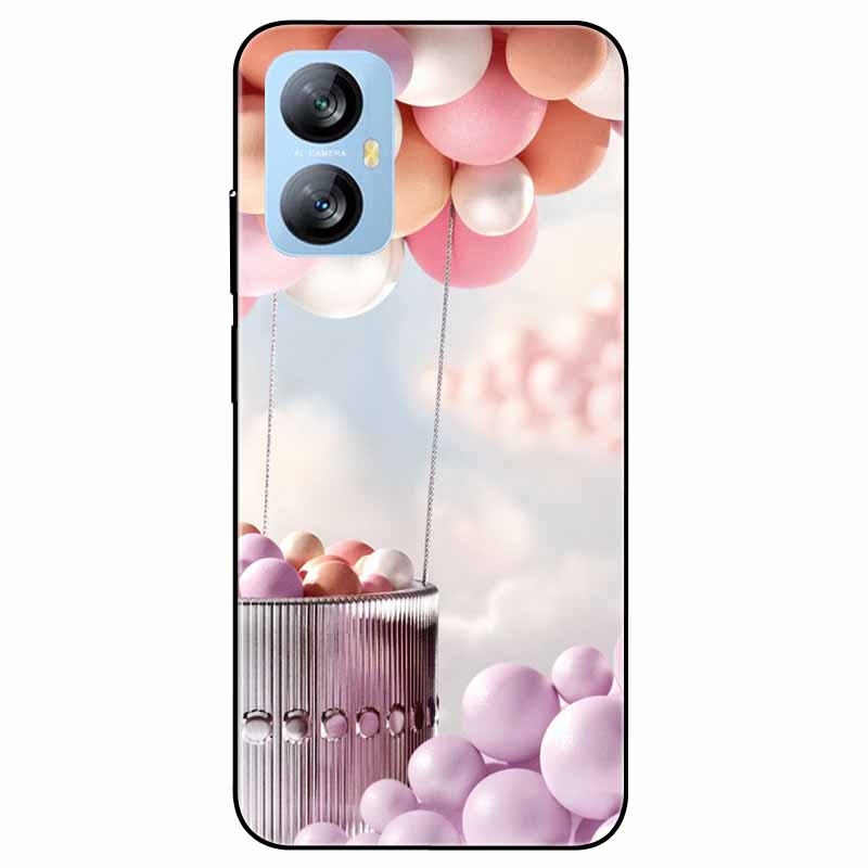 Für Blackview A52 Pro Hülle Handyhülle Stoßfeste Schwarz lackierte TPU Hülle für Blackview A52 Pro Silikon Weicher Bumper A52Pro Süß
