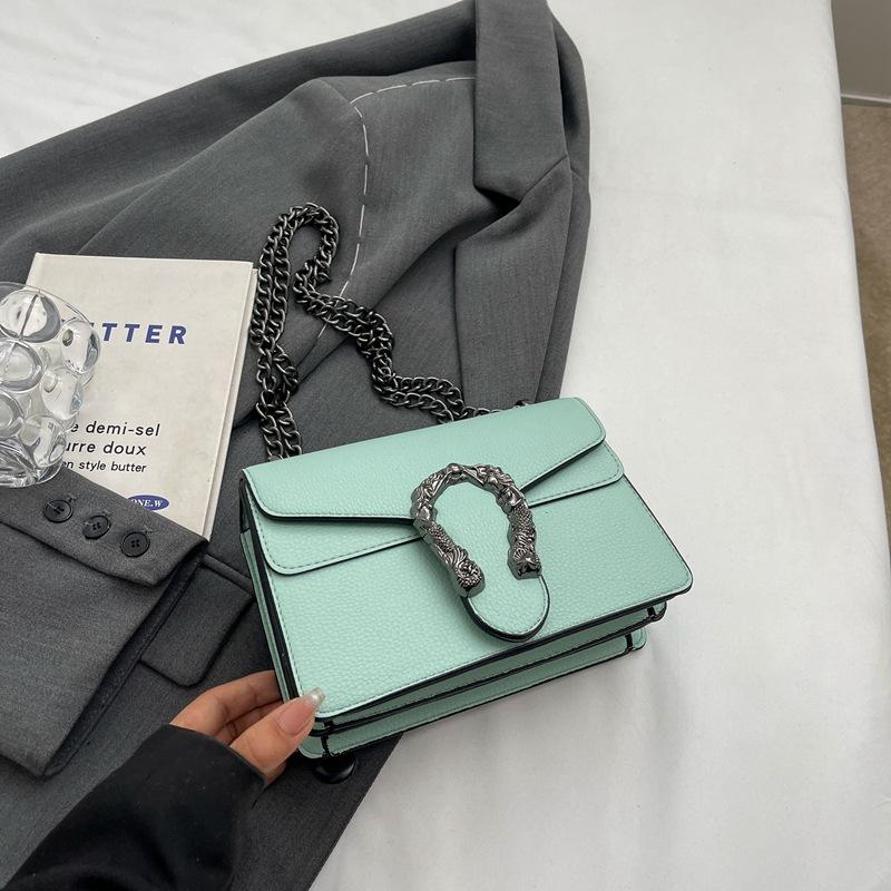 New High-end Light Luxury Solid Color Chain Bag Single Shoulder Oblique Span Trendy Women's Bag