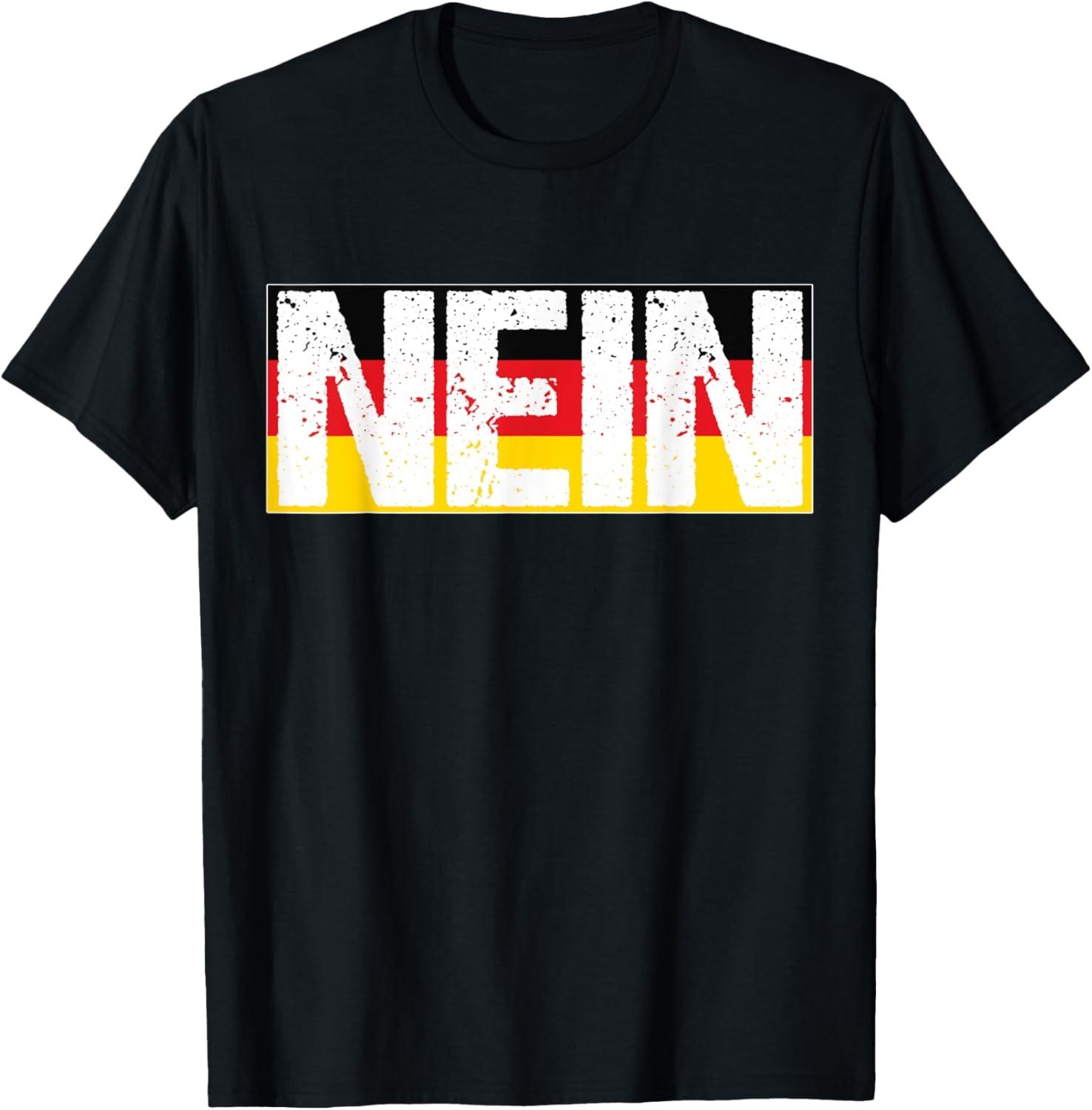 NEIN Funny German No Saying Germany Gift T-Shirt S разноцветный