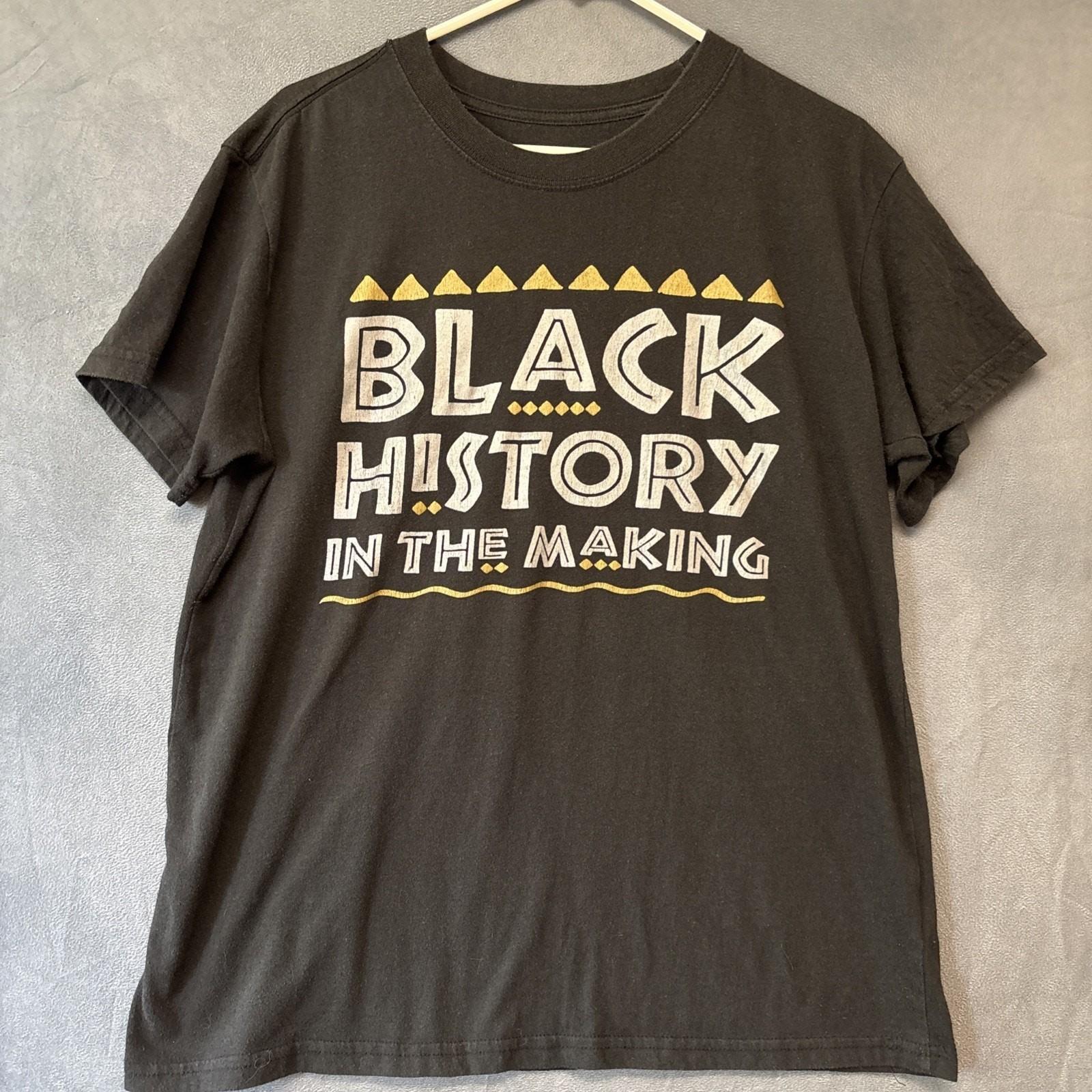 Black History In The Making Shirt Mens Size Large African American Obama MLK Jr. S