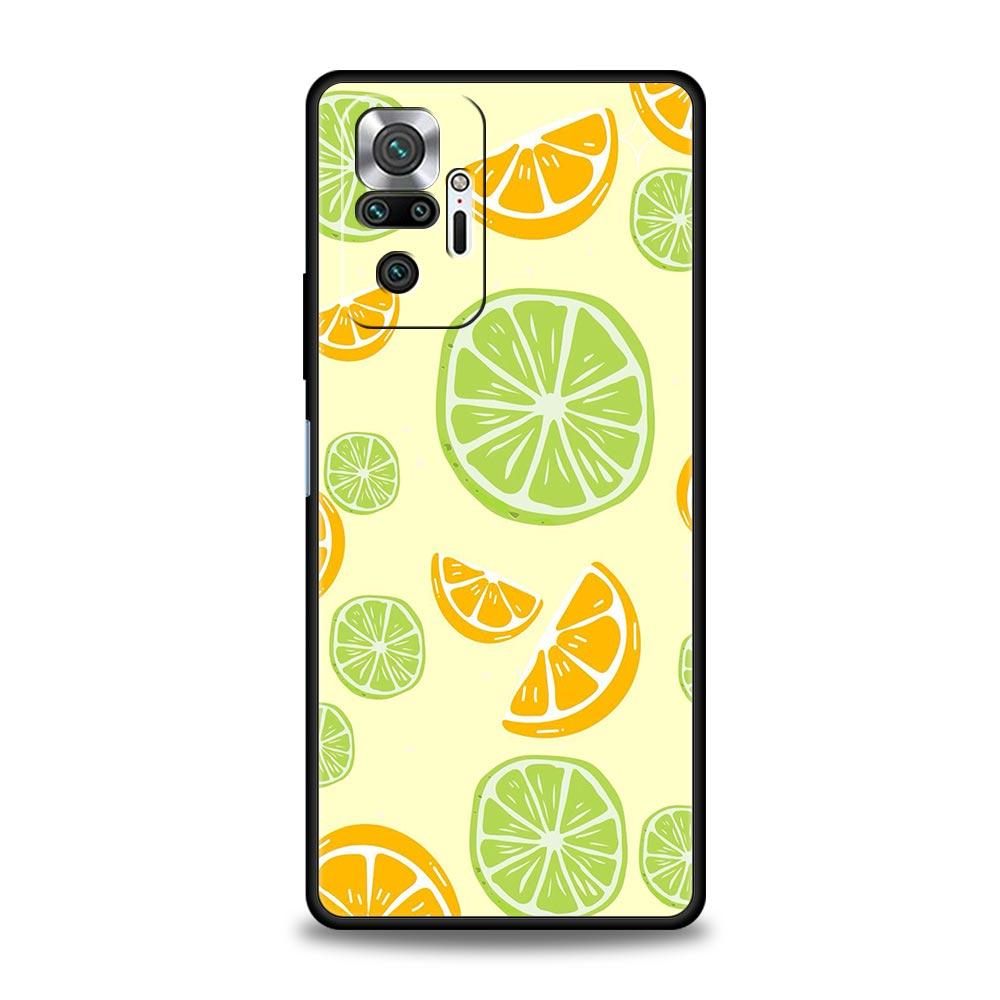 Phone Case For Xiaomi Redmi Note 14 13 12 5G 11 10 Pro Plus 4G 9S 9 14C 13C 12C 10C 9C 9A Soft TPU Cover Fruit Lemon