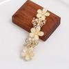 Korean Temperament Women'S High-End Rhinestone Hairpin, High-End Hairpin, Flower Back Half-Tied Spring Clip