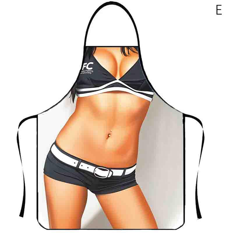Muscle Man Sexy Woman Funny Kitchen Aprons For Woman Home Decoration Gifts