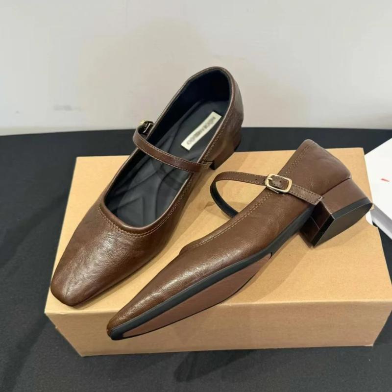 Women's Slip-on  Flats Square Toe Elegant Ladies Slim Daily Shoes for Woman 2025 Autumn