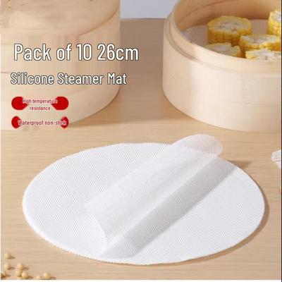 26cm Silicone Steamer Mats (10-Pack)