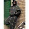 Corteiz Alcatraz Vyšívaná Patchworková Fleecem Podšitá Mikina Jogger Set Unisex Ležérní Streetwear