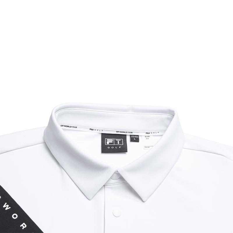 FILA Golf Series Cool Touch Fashion Polo Shirt Men tops Deep-Black A11M635144FBK
