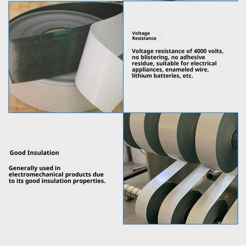 1Pcs Cell Insulating Glue Patch Width 50/60/65/70Mm 18650 Battery Insulation Gasket Barley Paper Electrode Insulated Pads
