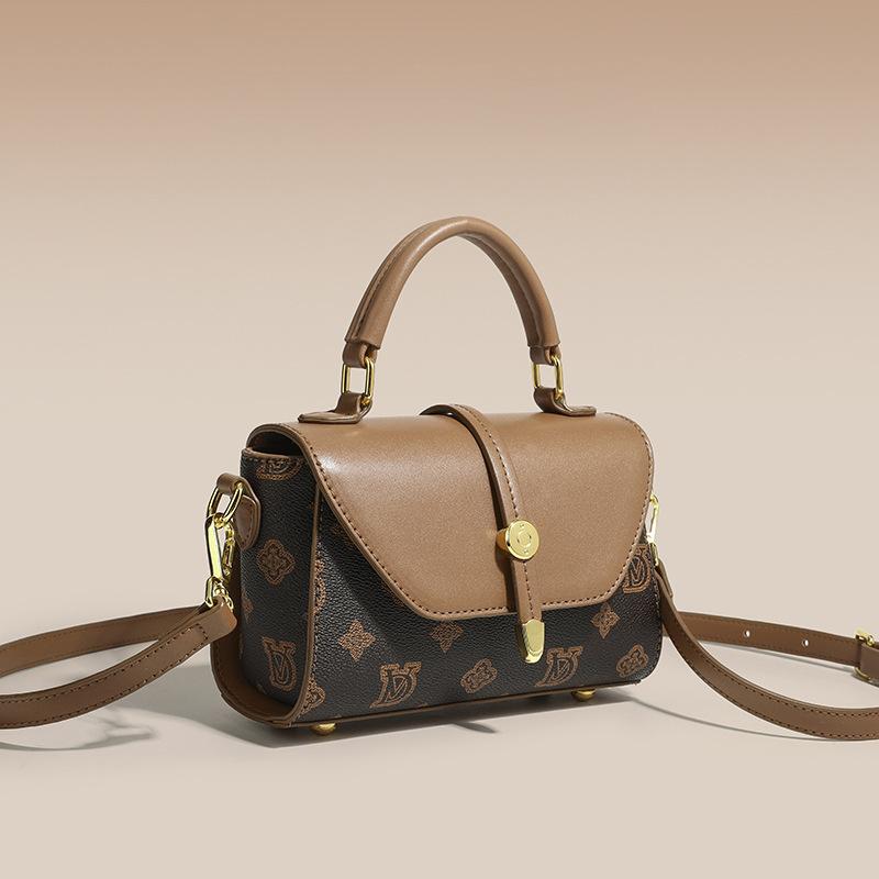 Vintage Bag Handbag Women's Crossbody Bag Autumn and Winter Printed Women's Bag Light Luxury