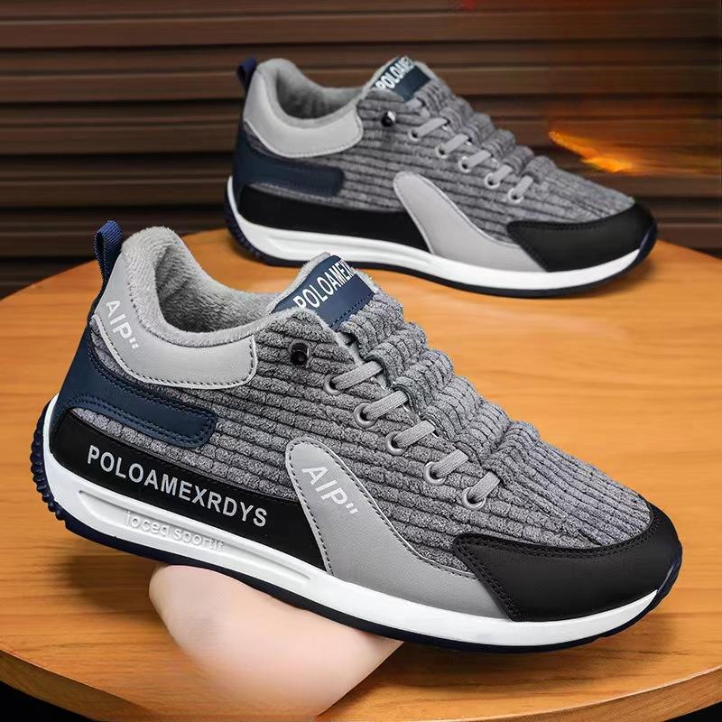 

Зимние мужские бархатные туфли для спорта и отдыха на одной ноге 44